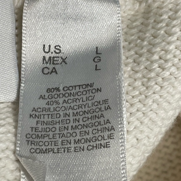 Winter White Belted Turtleneck Sweater - Large - Picture 9 of 13